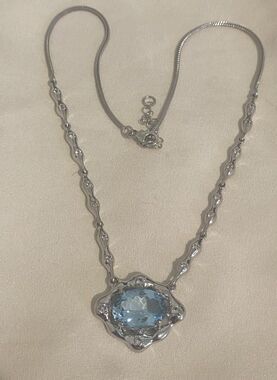 Sky Blue Topaz Rhodium Over Sterling Silver Necklace 14.34ctw
